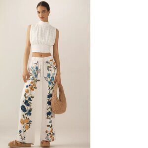By Anthropologie Printed Pull-On Pants SIZE small new with tag neutral color